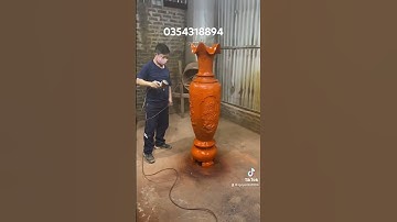 Hoàn thiện trực tiếp Cặp lục bình 1m60 đục tứ quý gỗ xà cừ. 11 triệu bao ship. #lucbinhgoxacu