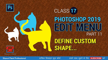 Photoshop Tutorial in Hindi: Define Custom Shape… in Edit Menu (Video-11) - #17