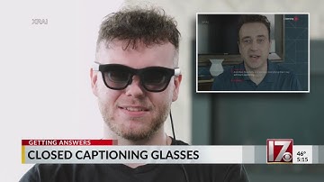 Closed captioning glasses