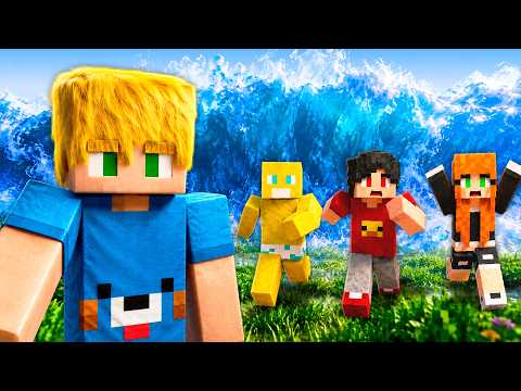 We Survived 100 Days in a Realistic Minecraft Tsunami!