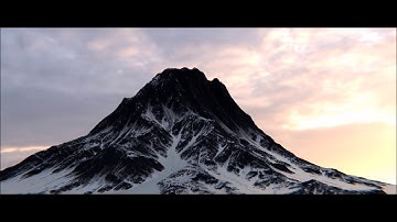 "A Lonely Mountain"--World Machine + Blender test render