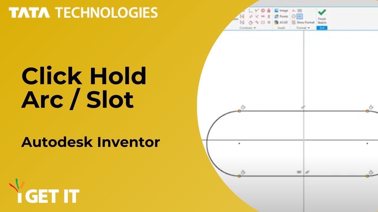 2 Click Hold Arc / Slot Autodesk Inventor YouTube
