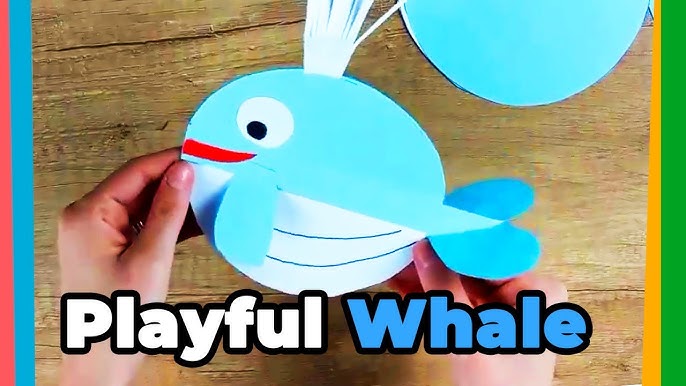 Blue Whale Paper Plate Craft - The Farmwife Crafts