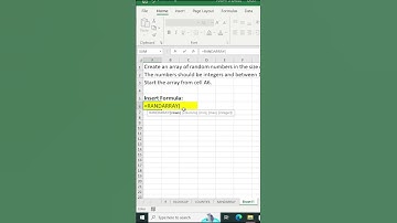 RANDARRAY FUNCTION IN EXCEL TIPS#exceltips