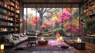 Positive Fireside Serenity Atmosphere - Cozy Piano Music for Relaxing Work & Study
