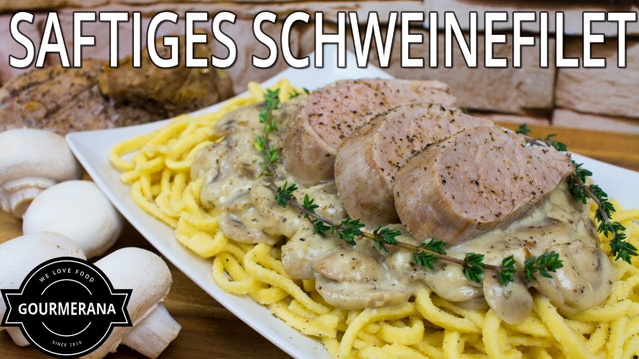 Rezept Schweinefilet auf Champignon Sahne Spätzle - Stop Motion ... Rezept Schweinefilet auf Champignon Sahne Spätzle - Stop Motion ...