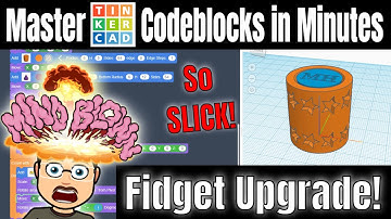 Upgrade a Print in Place Fun Fidget with Stars | Tinkercad Codeblocks