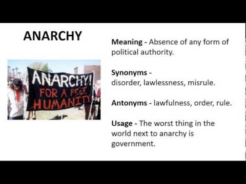 Vocabulary Made Easy Meaning Of Anarchy Synonyms Antonyms And