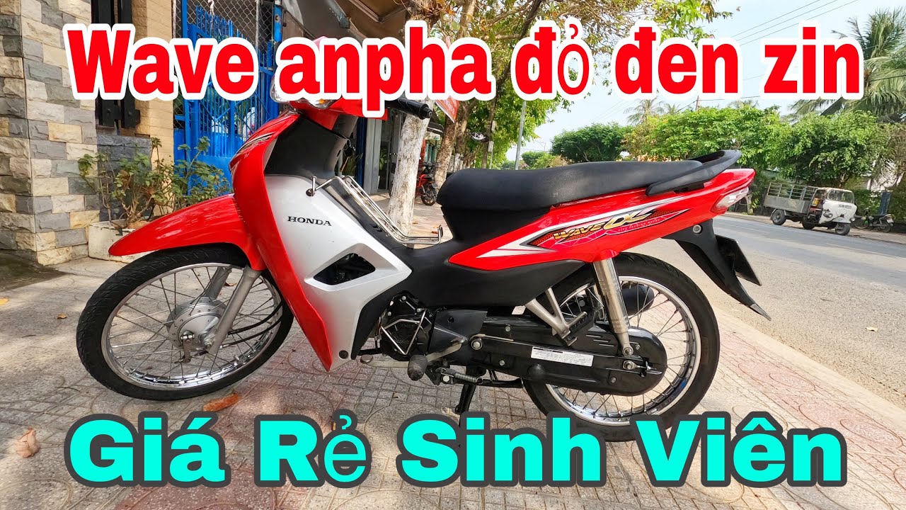 Xe Wave Anpha 110 Đỏ Đen 2018 Zin Đẹp Giá Sinh Viên - YouTube