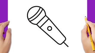 How to draw a microphone