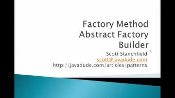 Design Patterns Session 7 (Factory Method, Abstract Factory, Builder)