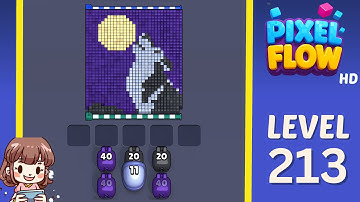 Pixel Flow Level 213 Solution Walkthrough