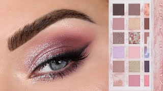 huda beauty rose quartz palette eyeshadow tutorial