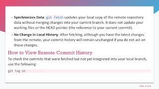 Understanding Why git fetch Doesn’t Update Commit History in git log