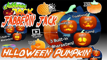 Jabberin Jack | Halloween Pumpkin | Talking Animated Pumpkin with Built in Projector & Speaker