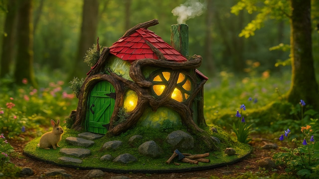 DIY Fairy Tale House - Made of Natural & Recycled Materials - YouTube