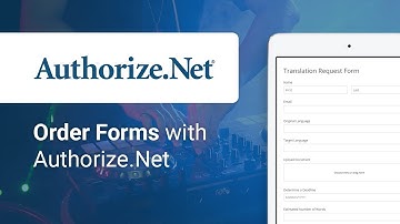 Creating an Order Form with Authorize.Net integration