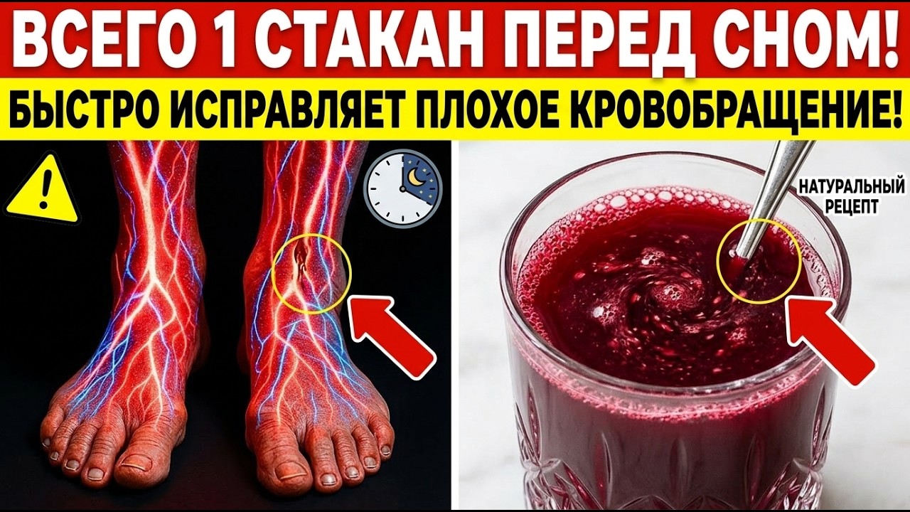 Старше 60? Пейте ЭТОТ Усилитель Кровообращения, Чтобы Увеличить Кровоток в Ногах в 1 000