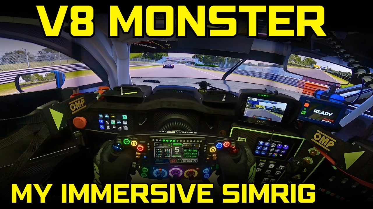 A Lap in the Aston Martin Vantage LMGT3 on Monza! | My immersive Simrig POV