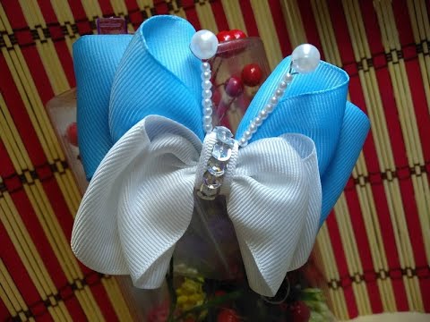 МК Бантик-бабочка из ленты 4 см MK Bow-tie ribbon, 4 cm