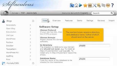 How to install phpBB from Softaculous