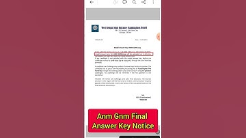 ANM GNM FINAL ANSWER KEY|কবে প্রকাশিত হবে দেখে নাও|#wbjee2024 #anmgnm2024 #answerkey