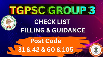 TGPSC Group III Check List Filling and Guidance @IndianKnowledgeUniversity