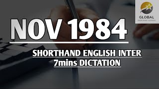 NOV 1984 SHORTHAND DICTATION ENGLISH INTER SPEED 7mins 🔊💭✍🏼🏆✨