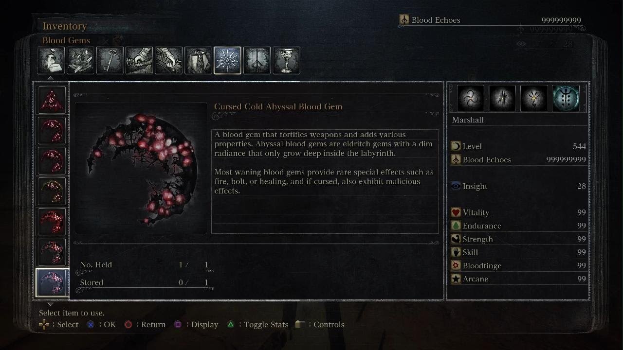 Perfect Cursed Cold Abyssal Gem from Elder (4.8% ATK UP AT FULL HP)