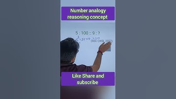 Number analogy reasoning concept #sscreasoningtricks #reasoning #reasoningtricks #chsl #ssc #cgl #iq