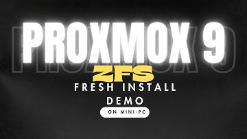 Proxmox 9 ZFS fresh install