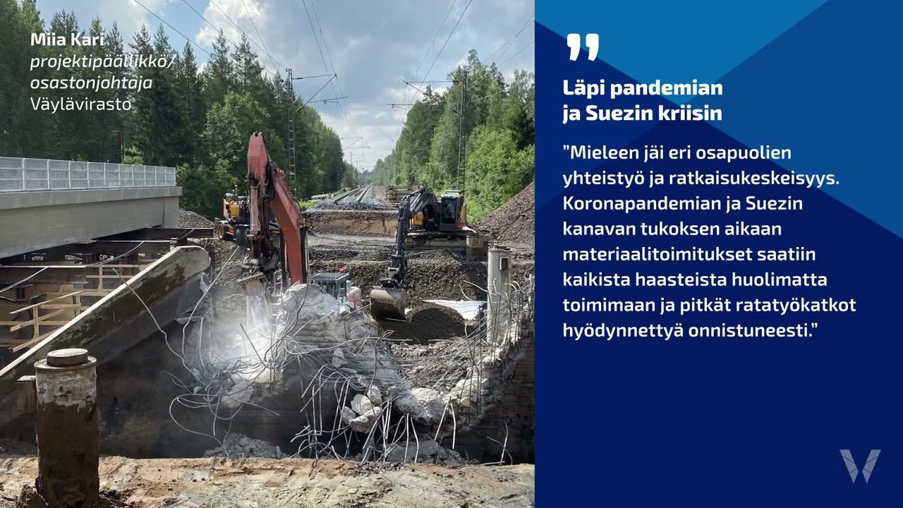 Kouvola–Kotka/Hamina -ratahanke 2020–2025: tekijät muistelevat