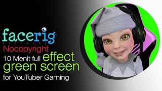 🔥 Free Facerig   Kursi Gaming UNGU Nocopyright Green screen karakter Bocil Putih Headset