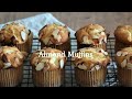 ENG 고소하고 녹는다 녹아 아몬드머핀 Super Soft Almond Muffins Recipe ENG 고소하고 녹는다 녹아 아몬드머핀 Super Soft Almond Muffins Recipe