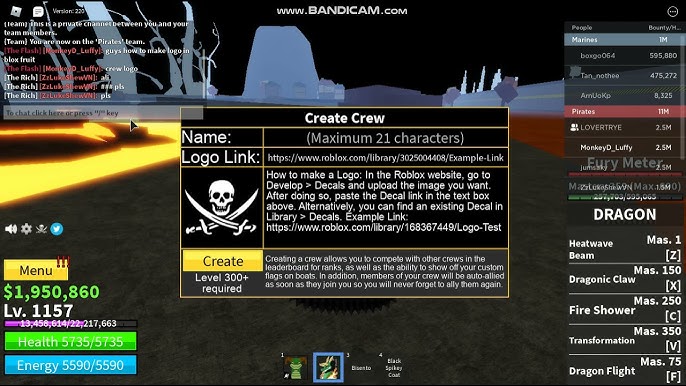TUTORIAL on HOW TO CREATE CREW and USE CUSTOM LOGO in Blox Fruit [ ROBLOX ]  