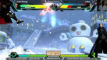 Bar Battles #2 - UMvC3 Winners - Josh Wong VS Julius