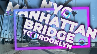 Manhattan Bridge to Brooklyn, NY USA Drive
