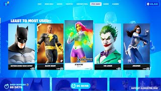 Fortnite Least to Most Used DC Skins!