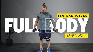 150 DUMBBELL EXERCISES WORKOUT CHALLENGE | 1 Hour 30 Minute No Repeat Dumbbell Workout