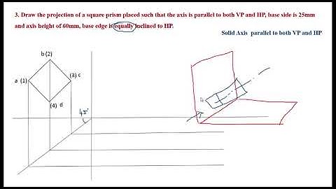 Engineering Graphics - Solid Axis parallel to both VP and HP