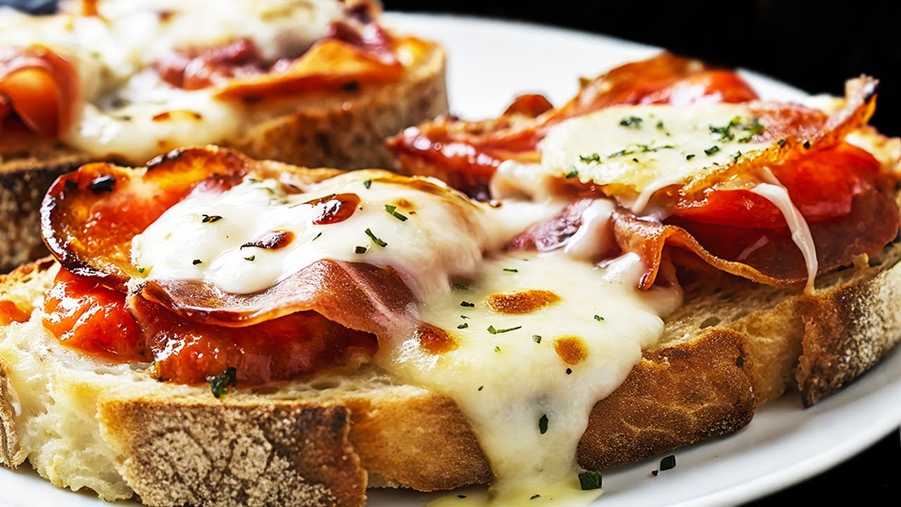 С деревенским хлебом итальянский завтрак готов за 5 минут!