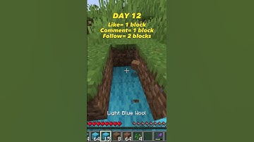 Replacing a block for every like on this video | Minecraft | Day 12 #shorts