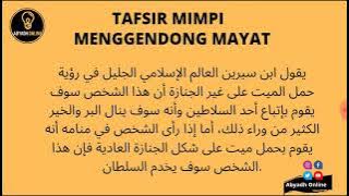 MIMPI MENGGENDONG MAYAT