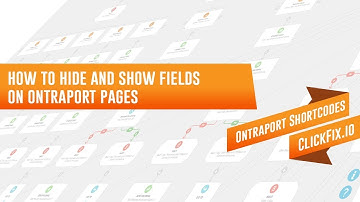 How To Hide And Show Fields On Ontraport Pages