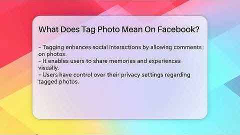 What Does Tag Photo Mean On Facebook? - Everyday-Networking