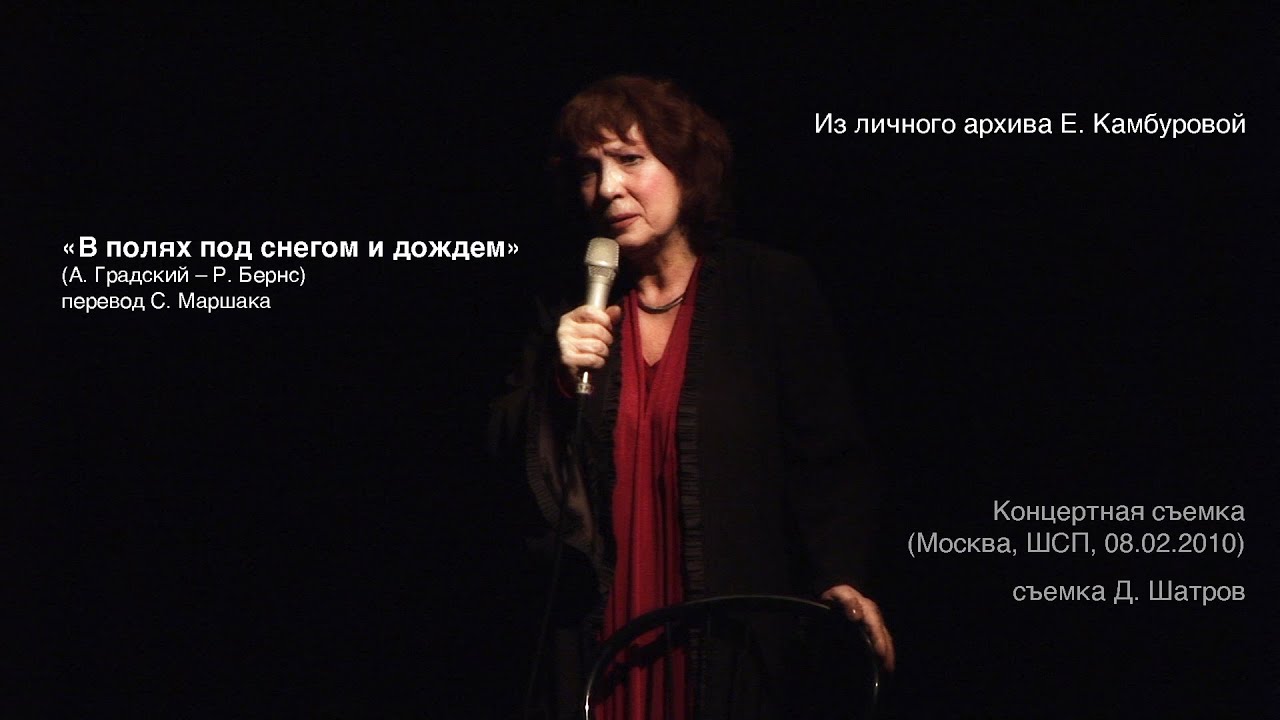 «В полях под снегом и дождем» (А. Градский – Р. Бернс), перевод С ...