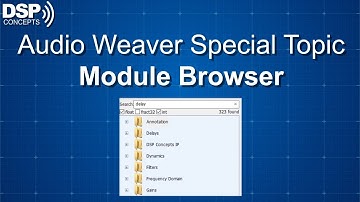 Audio Weaver Designer: Module Browser