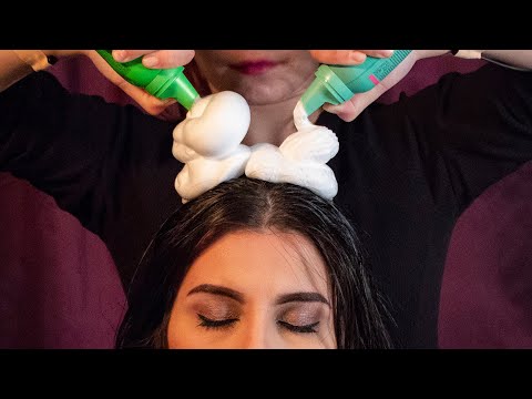 Tons of Foam on Her Hair ASMR