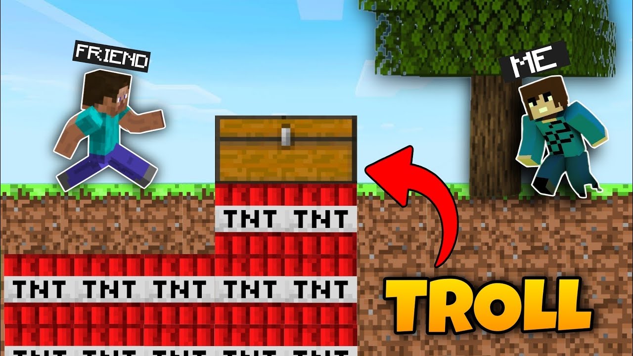 I Trolled My Friend In Minecraft - YouTube