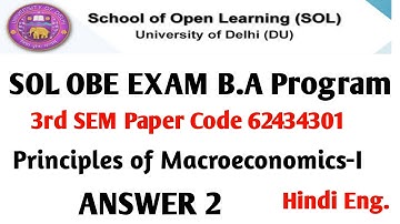 Q.2 Economics principles of macroeconomics paper code 62274301 obe exam answer solve